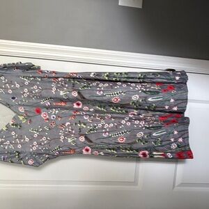 Floral Gray Dress